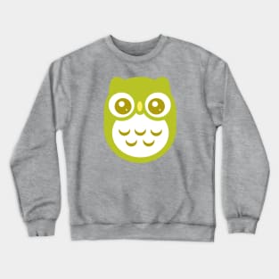 Green Cute baby Owl Crewneck Sweatshirt